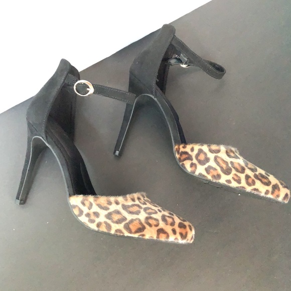 NWT Apt 9 Animal print ankle strap heels - Picture 2 of 5
